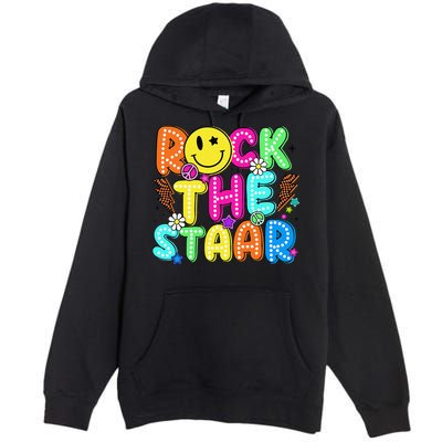 Funny Rock The Test Testing Day Teacher Student Motivational Premium Pullover Hoodie