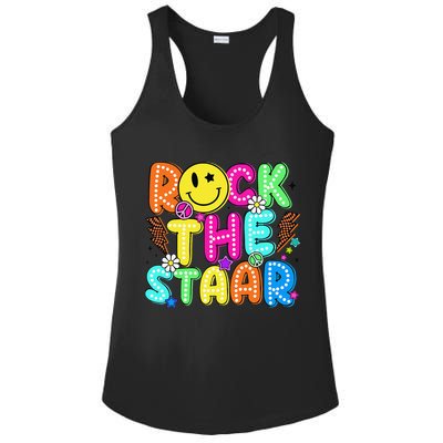 Funny Rock The Test Testing Day Teacher Student Motivational Ladies PosiCharge Competitor Racerback Tank