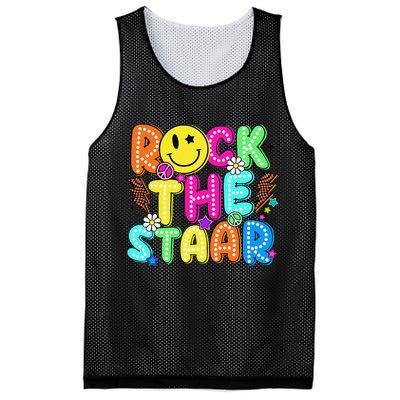 Funny Rock The Test Testing Day Teacher Student Motivational Mesh Reversible Basketball Jersey Tank