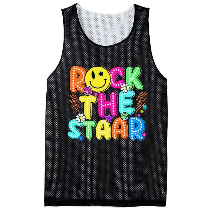 Funny Rock The Test Testing Day Teacher Student Motivational Mesh Reversible Basketball Jersey Tank