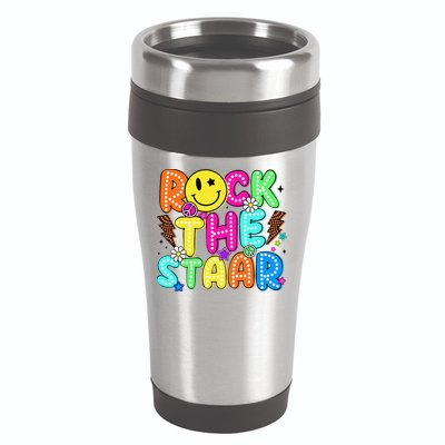 Funny Rock The Test Testing Day Teacher Student Motivational 16oz Travel Tumbler