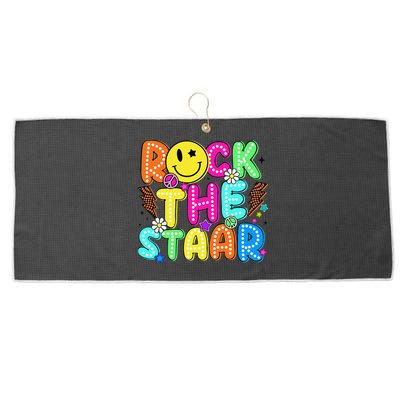 Funny Rock The Test Testing Day Teacher Student Motivational Large Microfiber Waffle Golf Towel