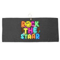 Funny Rock The Test Testing Day Teacher Student Motivational Large Microfiber Waffle Golf Towel