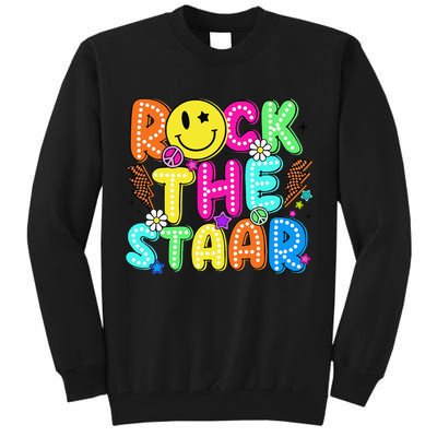 Funny Rock The Test Testing Day Teacher Student Motivational Tall Sweatshirt