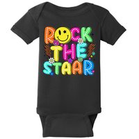 Funny Rock The Test Testing Day Teacher Student Motivational Baby Bodysuit