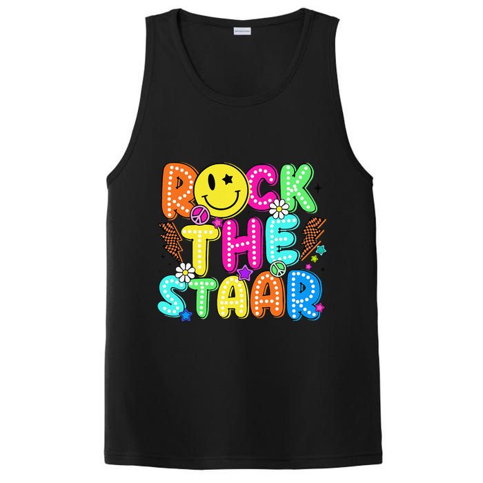 Funny Rock The Test Testing Day Teacher Student Motivational PosiCharge Competitor Tank