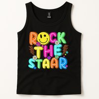 Funny Rock The Test Testing Day Teacher Student Motivational Tank Top