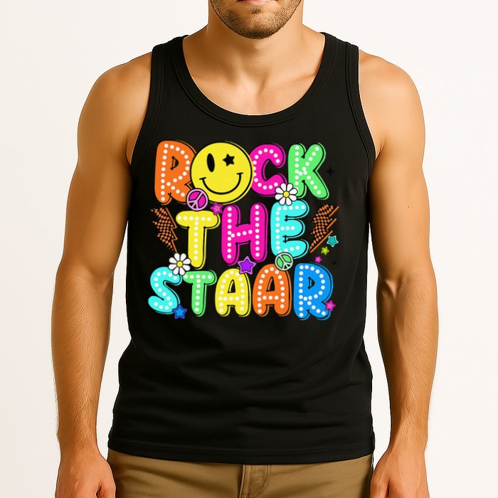 Funny Rock The Test Testing Day Teacher Student Motivational Tank Top