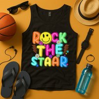 Funny Rock The Test Testing Day Teacher Student Motivational Tank Top