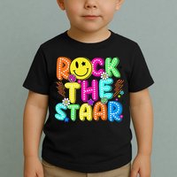 Funny Rock The Test Testing Day Teacher Student Motivational Toddler T-Shirt