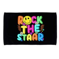 Funny Rock The Test Testing Day Teacher Student Motivational Microfiber Hand Towel