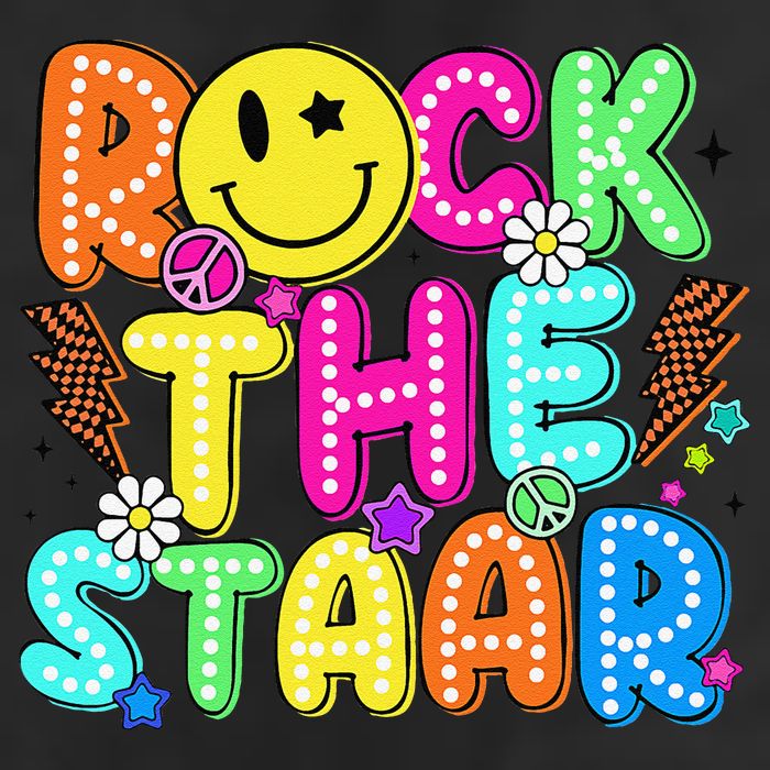 Funny Rock The Test Testing Day Teacher Student Motivational Microfiber Hand Towel