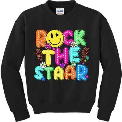 Funny Rock The Test Testing Day Teacher Student Motivational Kids Sweatshirt