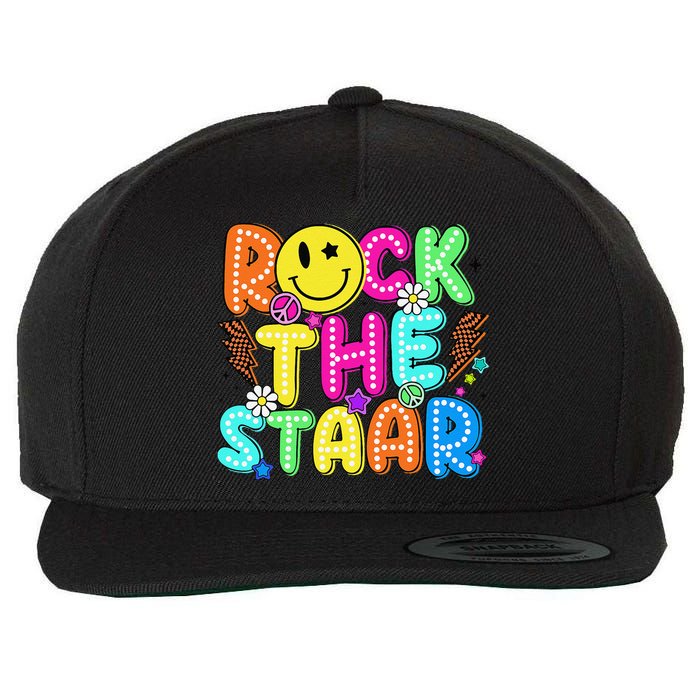 Funny Rock The Test Testing Day Teacher Student Motivational Wool Snapback Cap