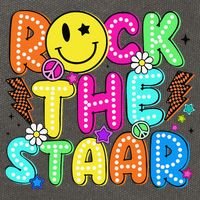 Funny Rock The Test Testing Day Teacher Student Motivational Cotton Canvas Backpack