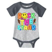 Funny Rock The Test Testing Day Teacher Student Motivational Infant Baby Jersey Bodysuit