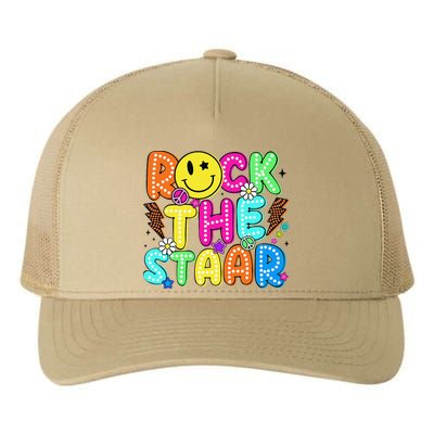 Funny Rock The Test Testing Day Teacher Student Motivational Yupoong Adult 5-Panel Trucker Hat