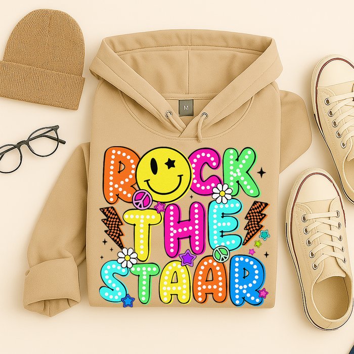 Funny Rock The Test Testing Day Teacher Student Motivational Hoodie
