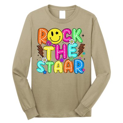 Funny Rock The Test Testing Day Teacher Student Motivational Long Sleeve Shirt