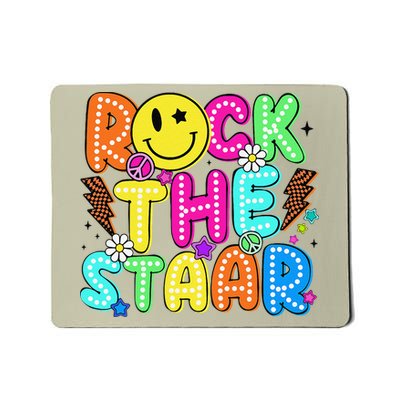 Funny Rock The Test Testing Day Teacher Student Motivational Mousepad