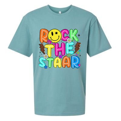 Funny Rock The Test Testing Day Teacher Student Motivational Sueded Cloud Jersey T-Shirt