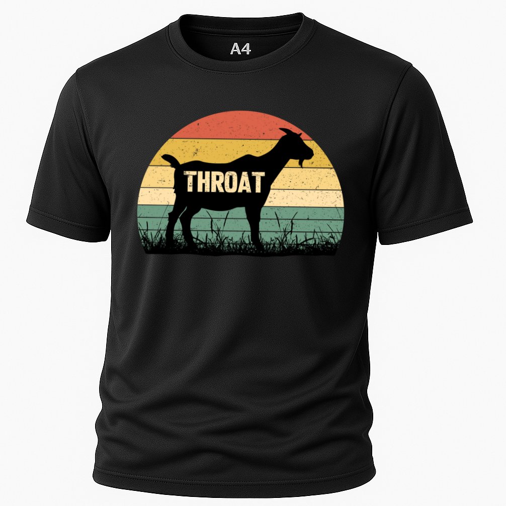 Funny Retro Throat Goat Sunset - Adult Humor Costume Performance Shirt