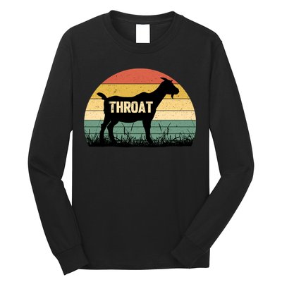Funny Retro Throat Goat Sunset - Adult Humor Costume Long Sleeve Shirt