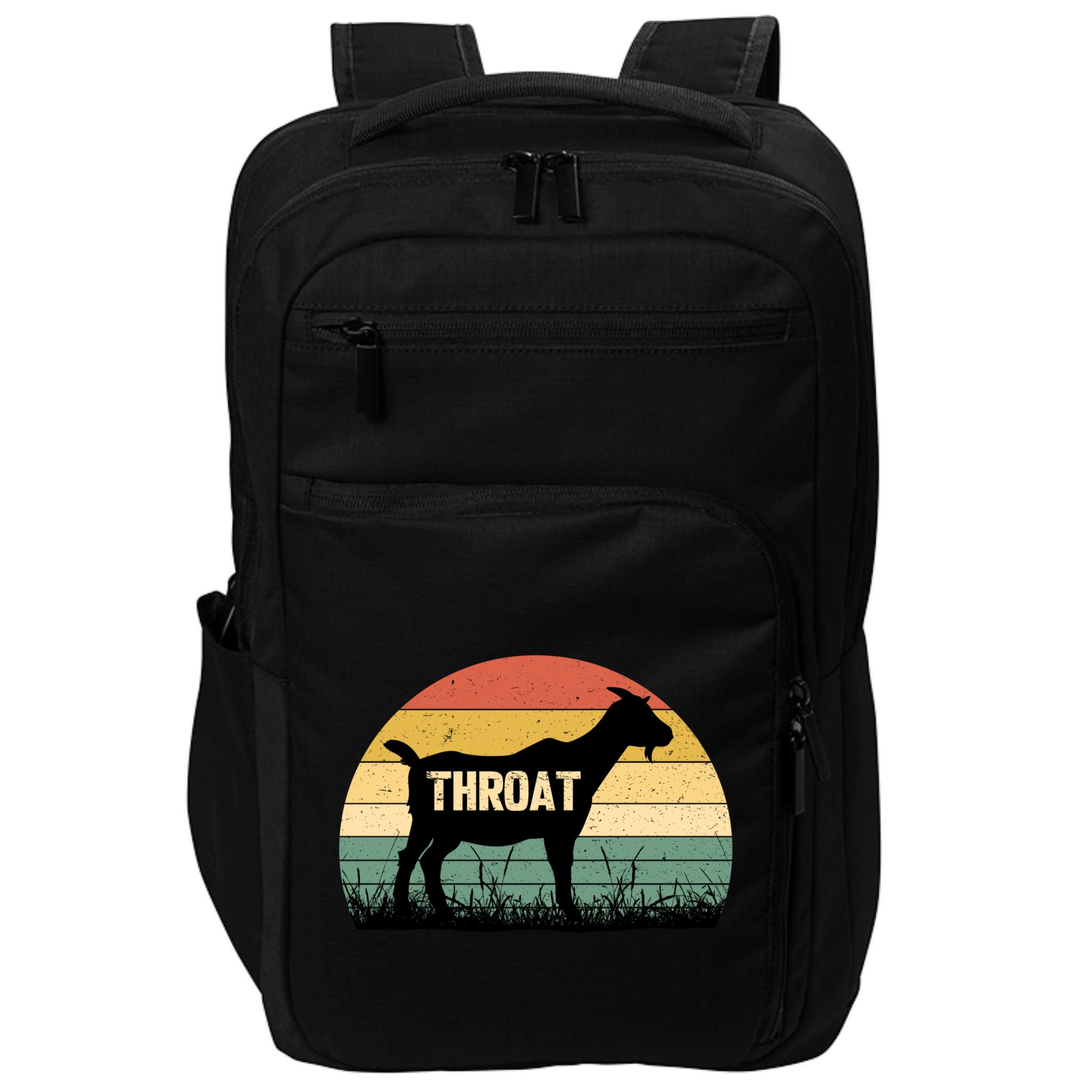 Funny Retro Throat Goat Sunset - Adult Humor Costume Impact Tech Backpack