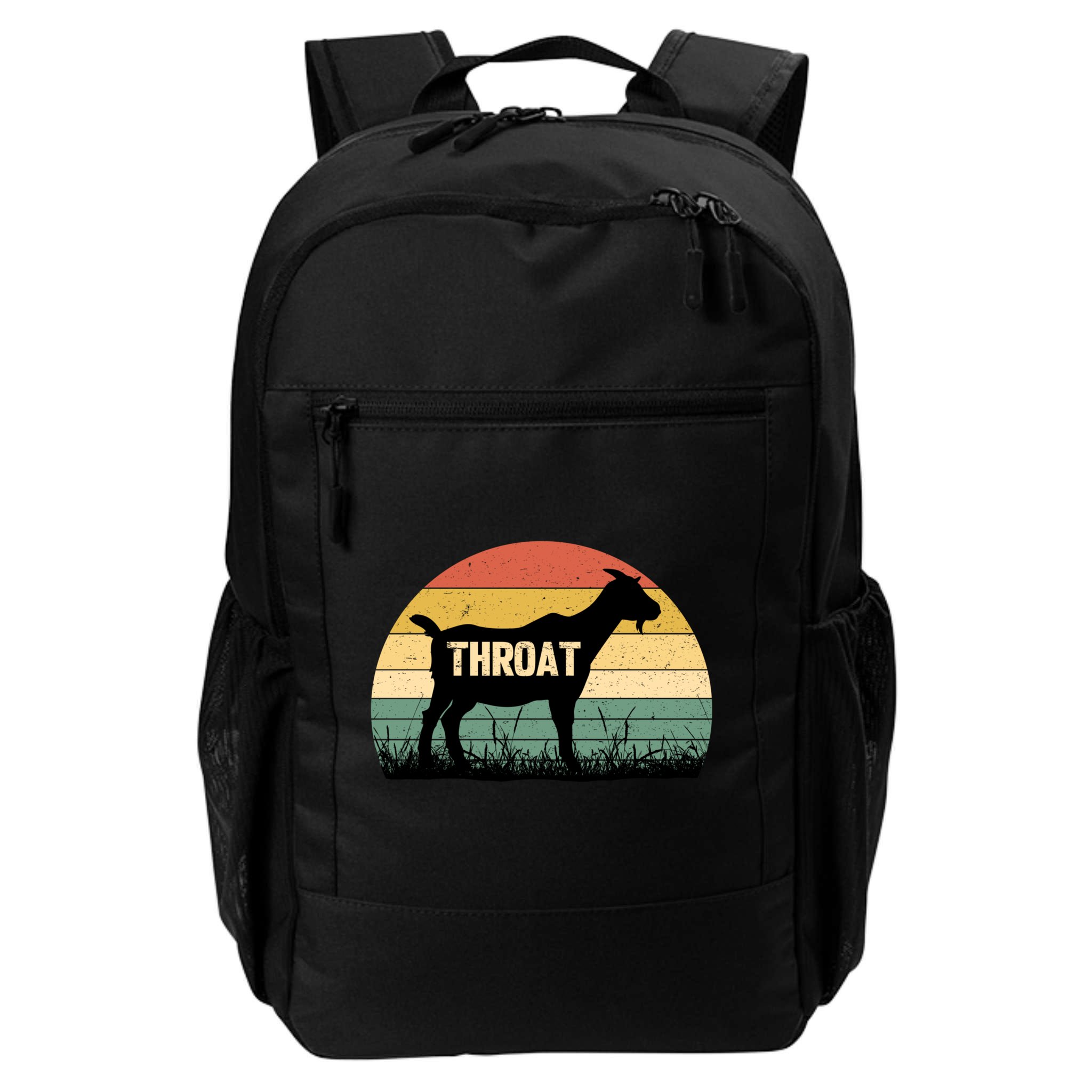 Funny Retro Throat Goat Sunset - Adult Humor Costume Backpack
