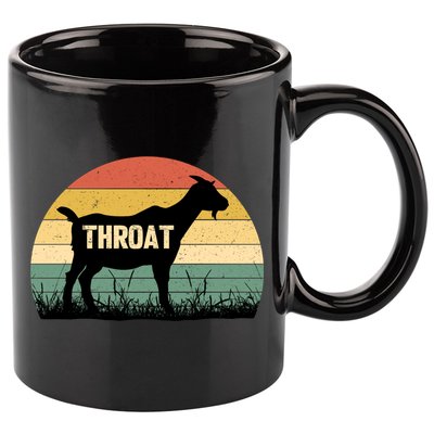 Funny Retro Throat Goat Sunset - Adult Humor Costume 11oz C Handle Ceramic Mug
