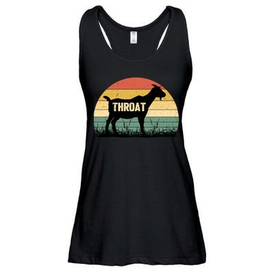 Funny Retro Throat Goat Sunset - Adult Humor Costume Ladies Essential Flowy Tank