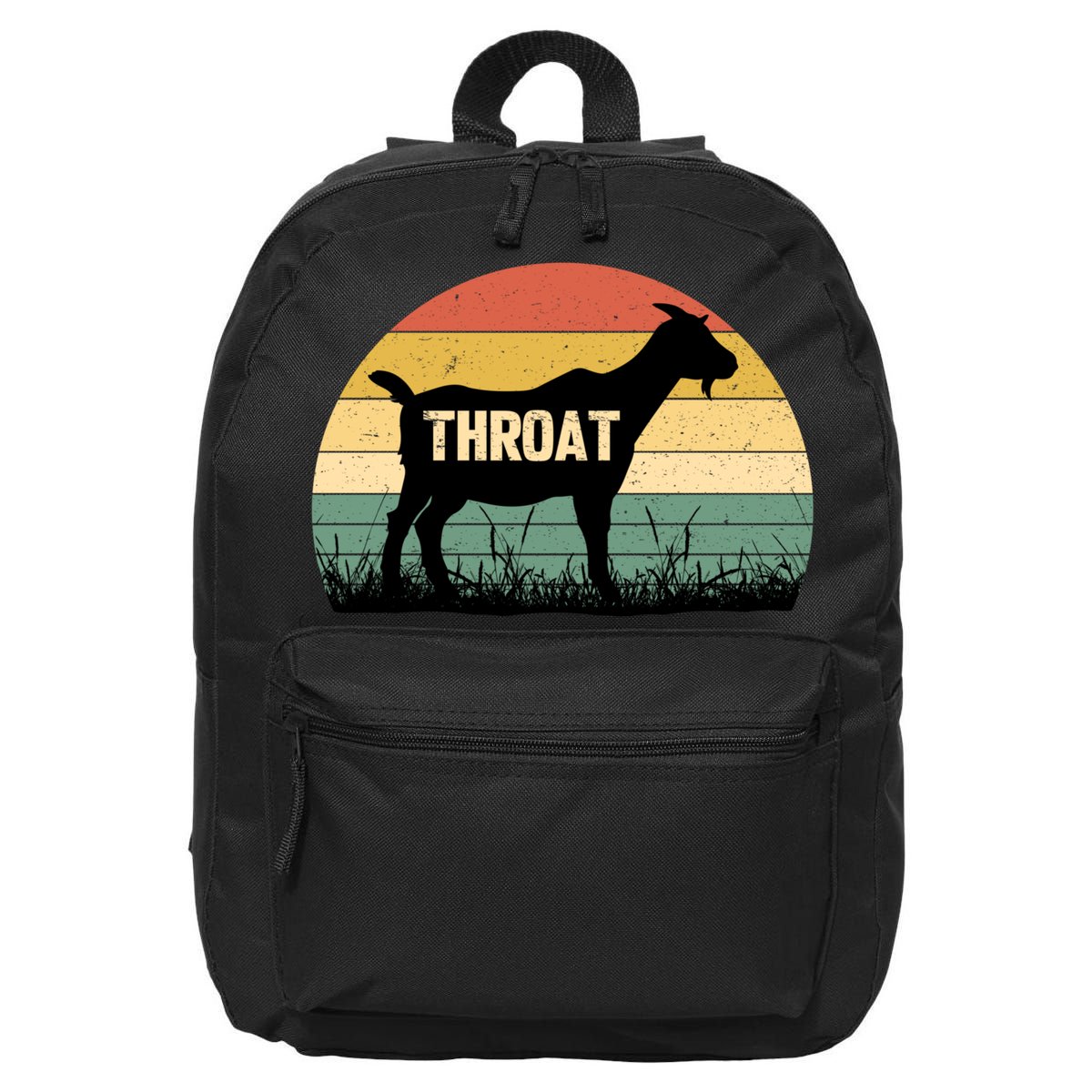 Funny Retro Throat Goat Sunset - Adult Humor Costume 16 in Basic Backpack