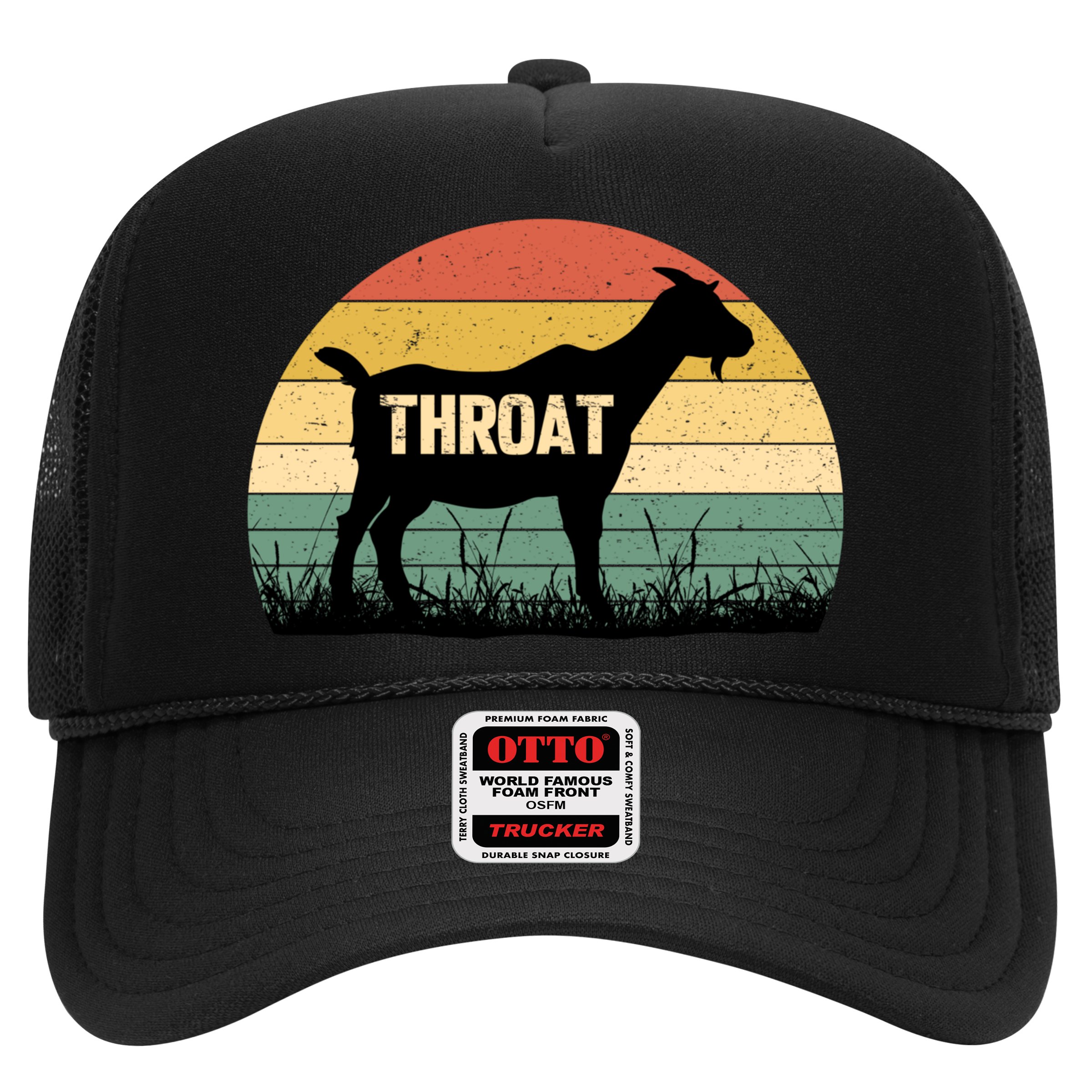 Funny Retro Throat Goat Sunset - Adult Humor Costume Hat