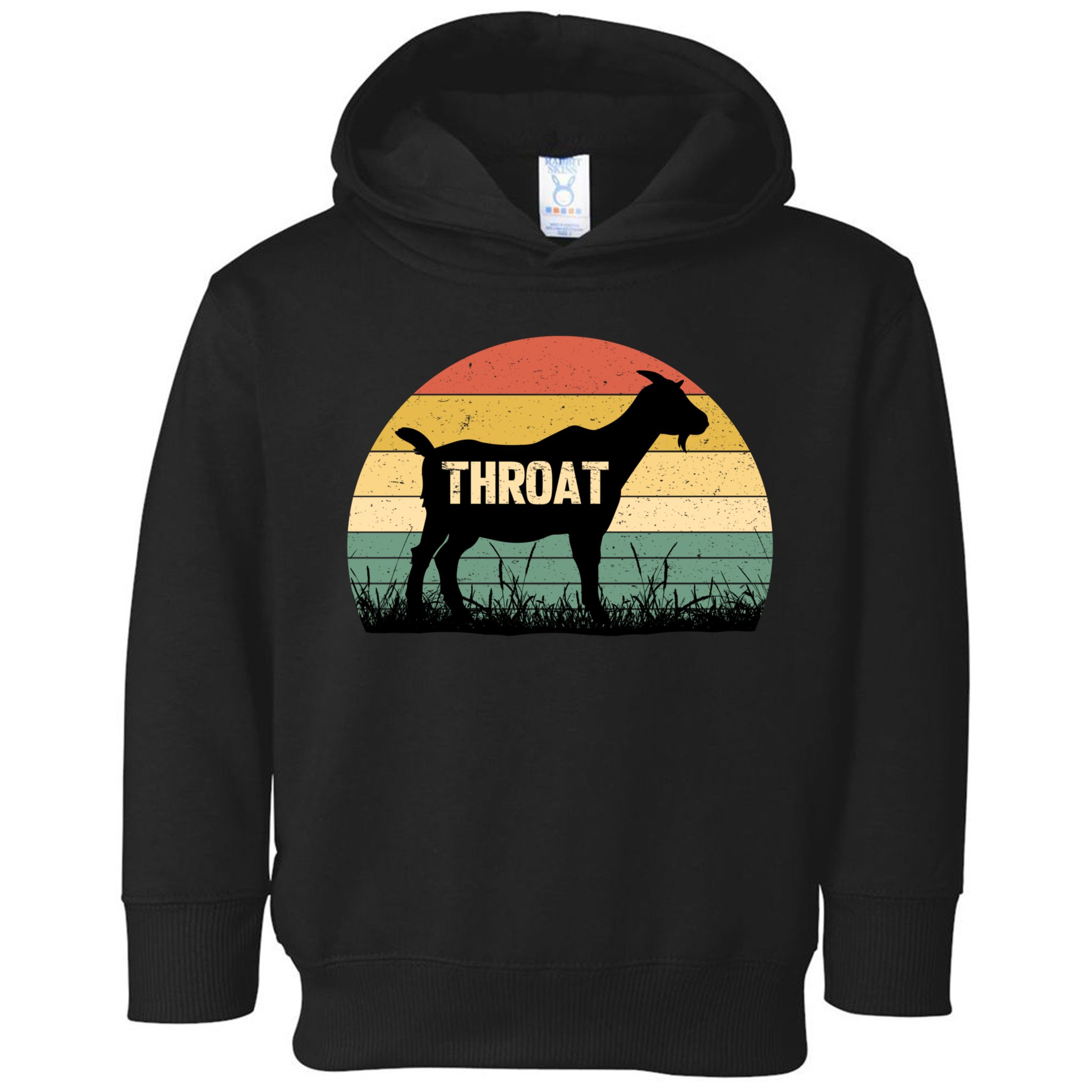Funny Retro Throat Goat Sunset - Adult Humor Costume Toddler Hoodie