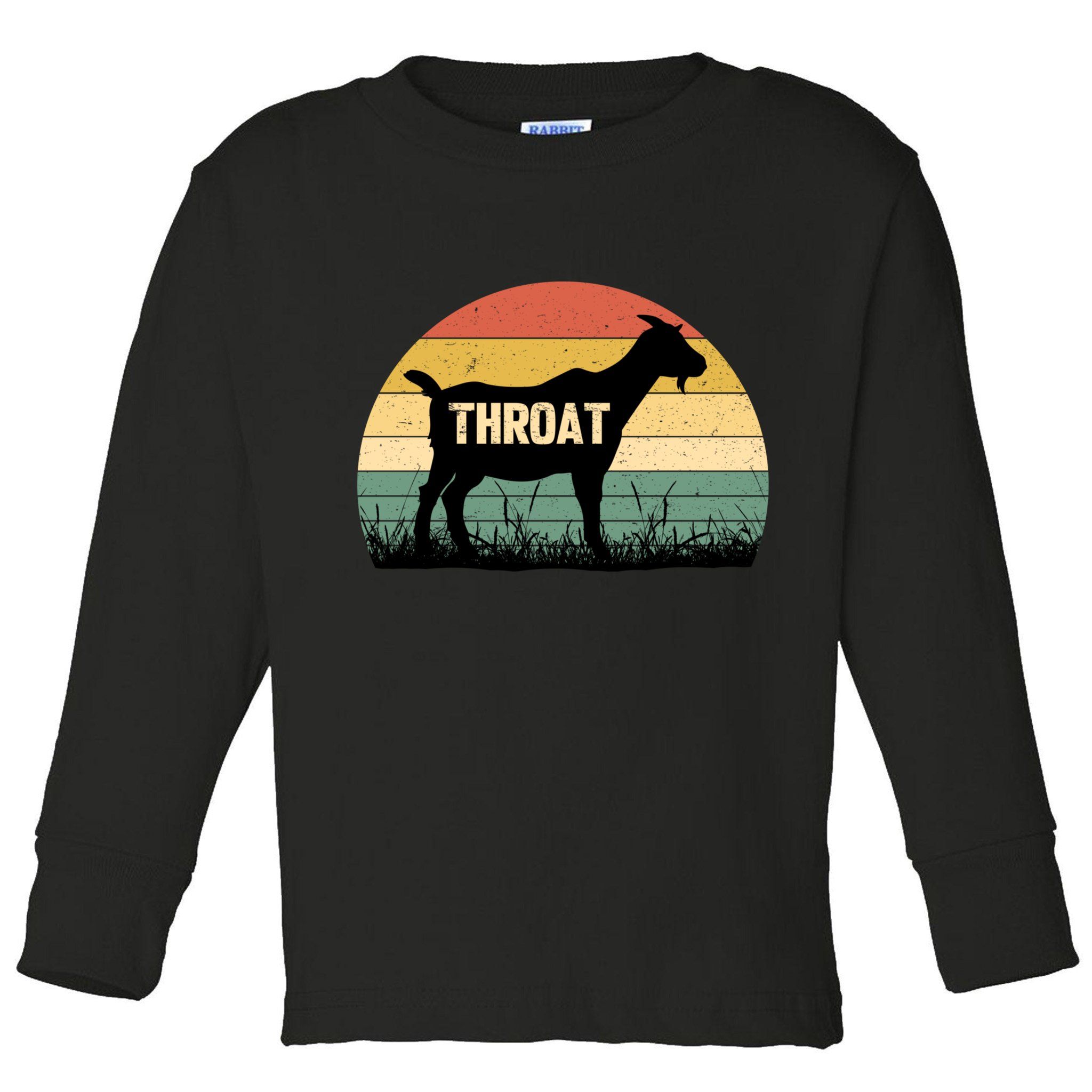 Funny Retro Throat Goat Sunset - Adult Humor Costume Toddler Long Sleeve Shirt