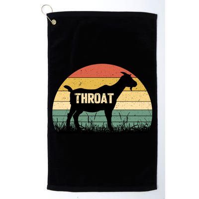 Funny Retro Throat Goat Sunset - Adult Humor Costume Golf Towel