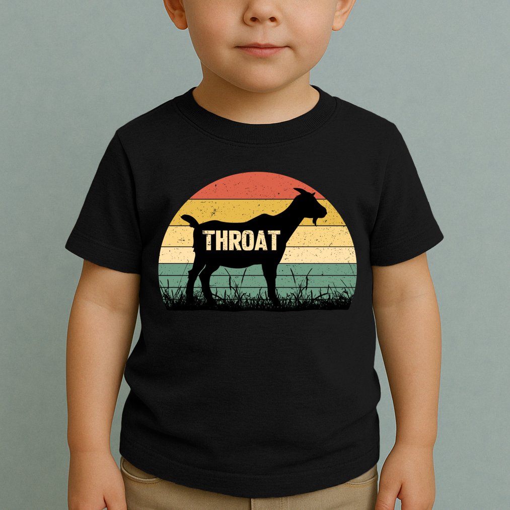 Funny Retro Throat Goat Sunset - Adult Humor Costume Toddler T-Shirt
