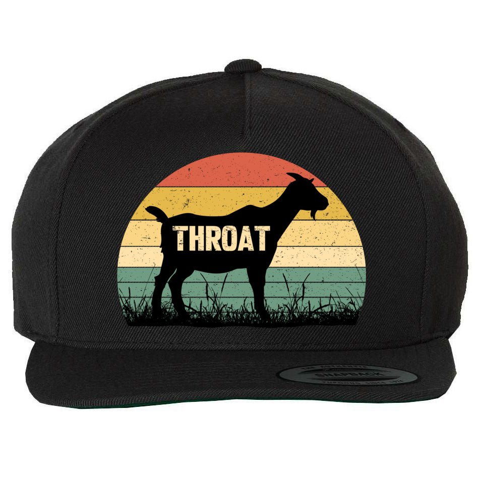 Funny Retro Throat Goat Sunset - Adult Humor Costume Wool Snapback Cap