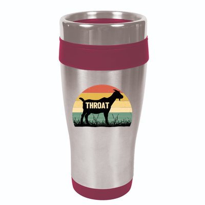 Funny Retro Throat Goat Sunset - Adult Humor Costume 16oz Travel Tumbler