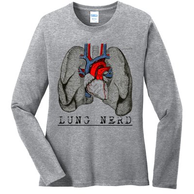 Funny Respiratory Therapist Lung Nerd Fun Rt Cute Gift Ladies Long Sleeve Shirt