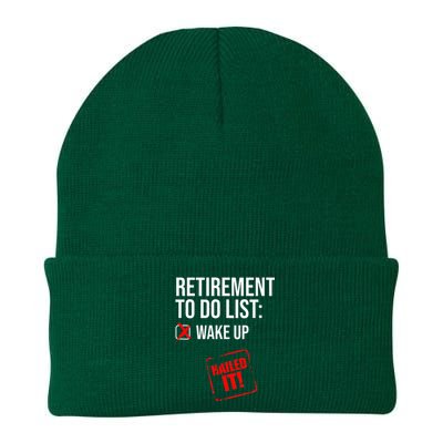 Funny Retirement To Do List Nailed It Retired Retiree Humor Knit Cap Winter Beanie