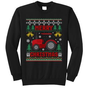 Funny Red Tractor Ugly Christmas Gift Sweatshirt