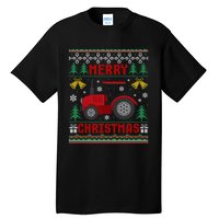 Funny Red Tractor Ugly Christmas Gift Tall T-Shirt