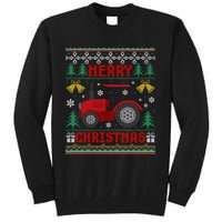 Funny Red Tractor Ugly Christmas Gift Tall Sweatshirt