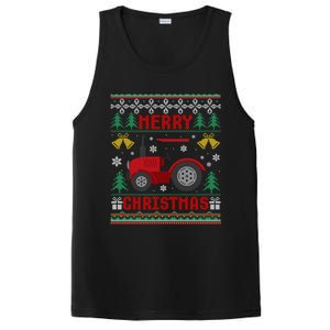 Funny Red Tractor Ugly Christmas Gift PosiCharge Competitor Tank