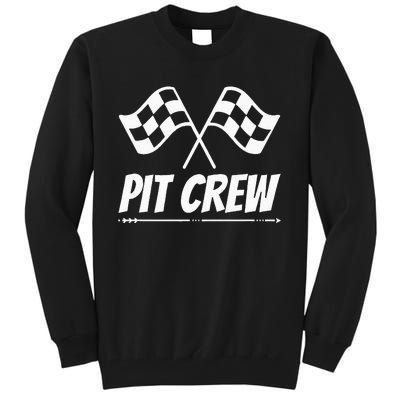 Funny Race Track Pit Crew Racing Mechanic Car Parties Tall Sweatshirt