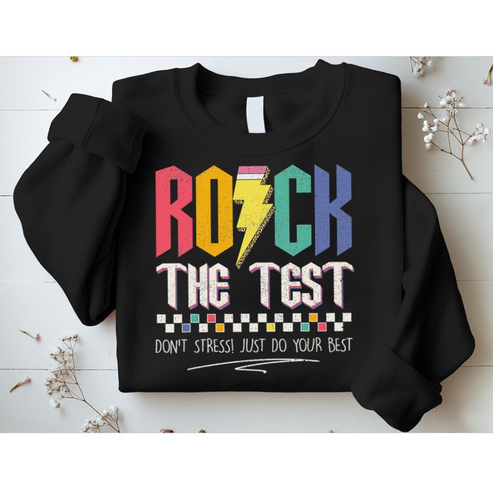 Funny Rock The Test Don't Stress Testing Day Teacher Student Sweatshirt
