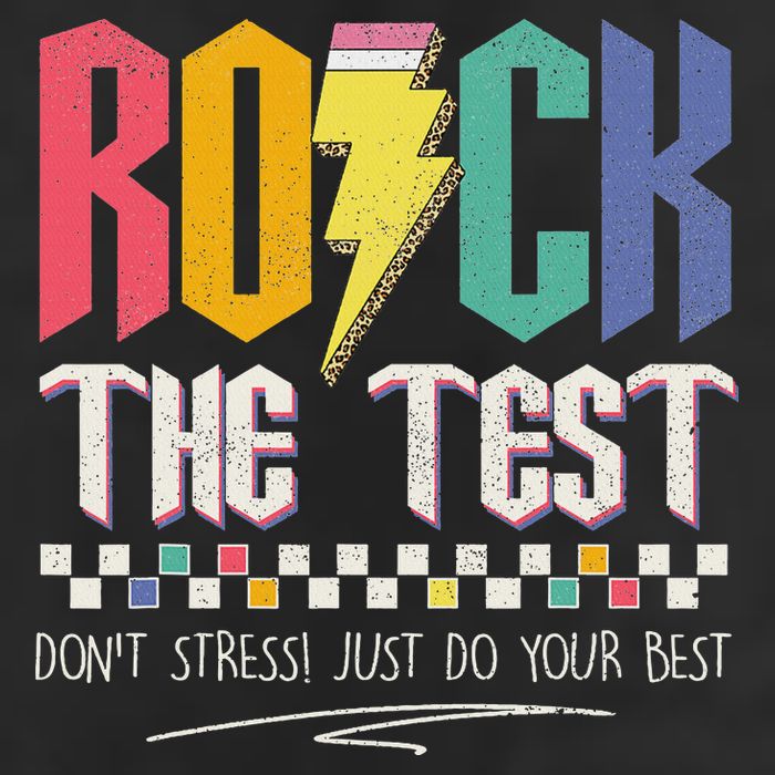 Funny Rock The Test Don't Stress Testing Day Teacher Student 15oz Campfire Ceramic Mug