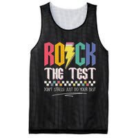Funny Rock The Test Don't Stress Testing Day Teacher Student Mesh Reversible Basketball Jersey Tank