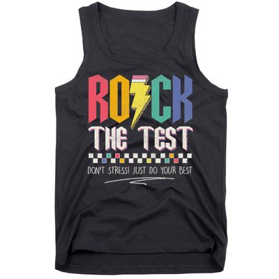 Funny Rock The Test Don't Stress Testing Day Teacher Student Tank Top